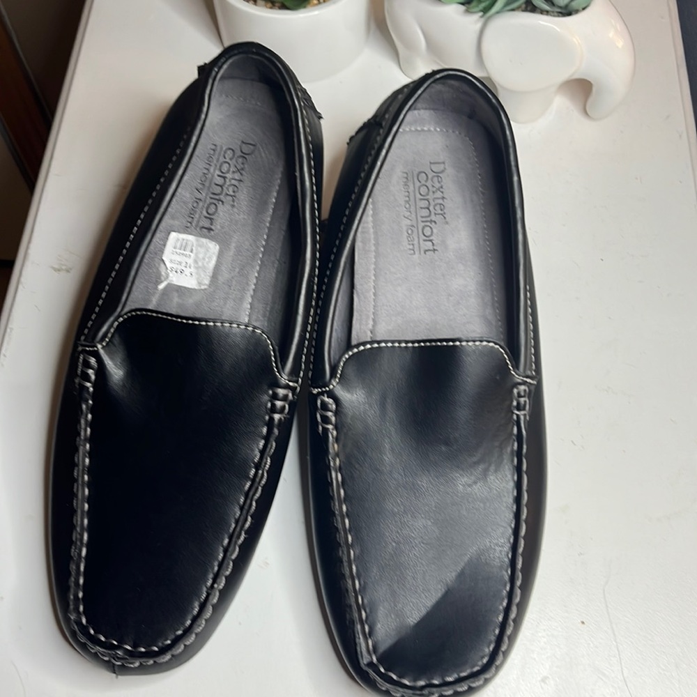 Dexter Black Memory Foam Slip-On Loafers Driving Comfort Shoes Men’s US Size 10